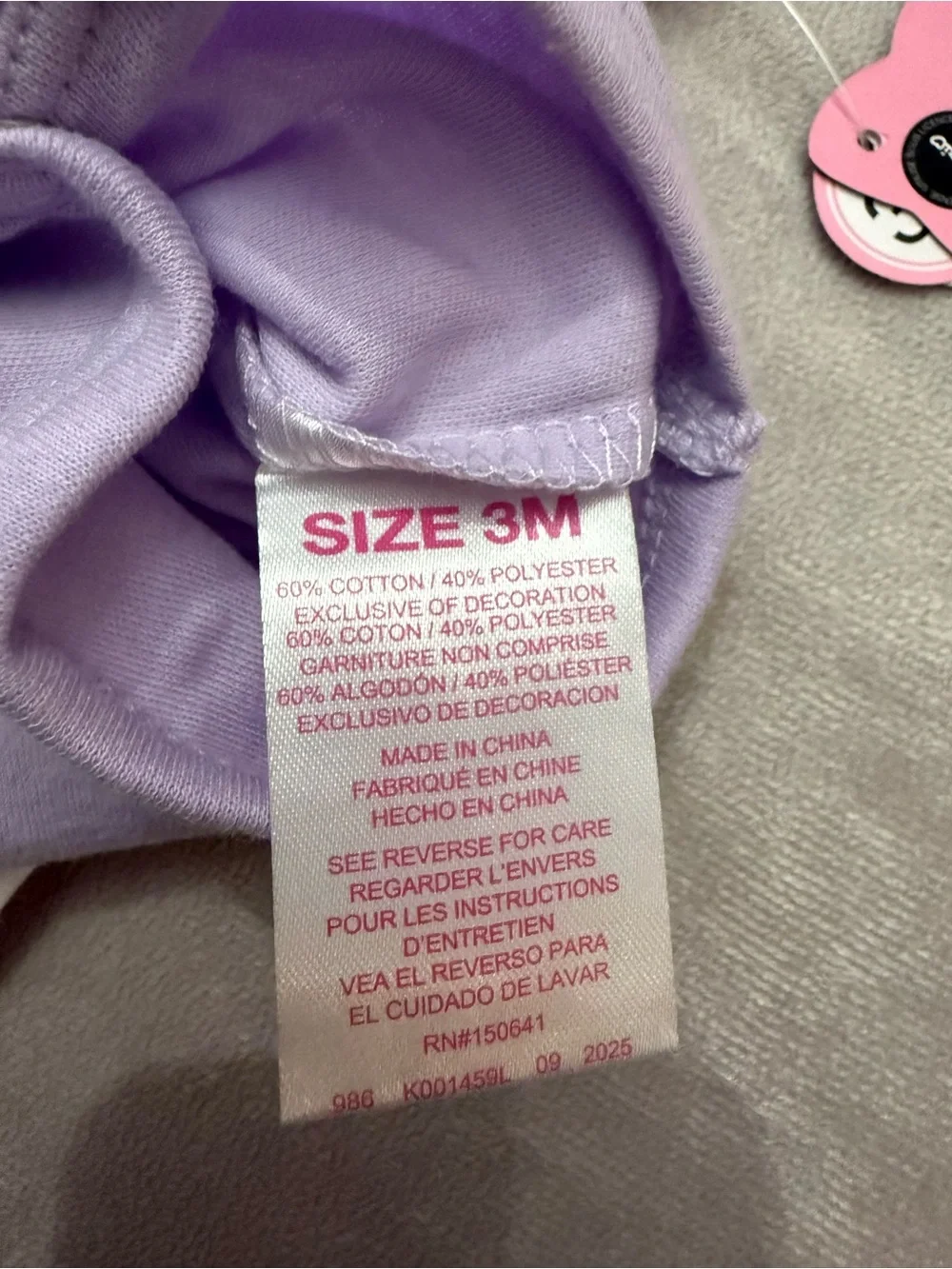 NWT Hello Kitty Sanrio Baby Bodysuits 3 Pack Lilac Purple Floral Set 3M